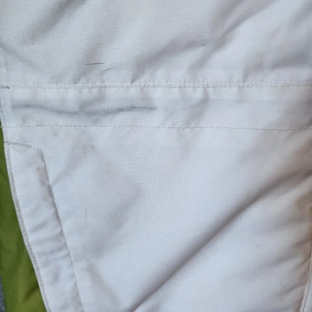 Columbia Kids Hooded Zip Up Puffer Winter Jacket White/Green XG5034 Youth 14/16‎